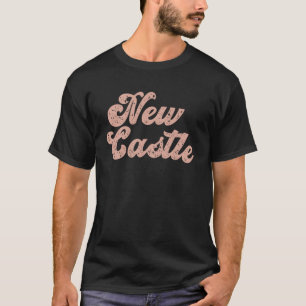 Vintage New Castle Delaware Home State Souvenir Re T-Shirt