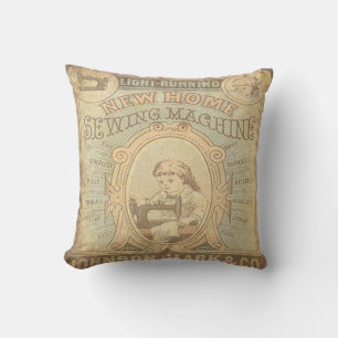 Vintage New Home Sewing Machine Cushion