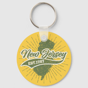Vintage New Jersey Key Ring