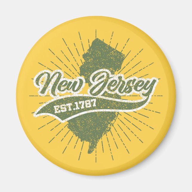 Vintage New Jersey Magnet (Front)