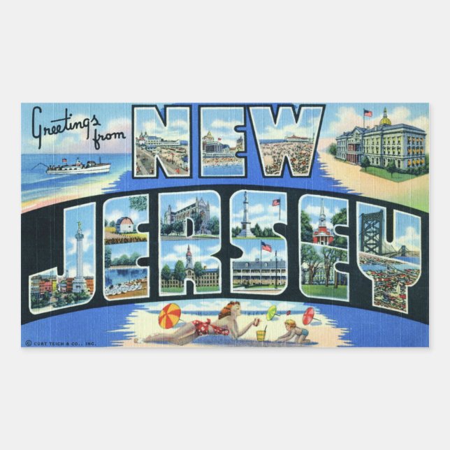 Vintage New Jersey Sticker (Front)