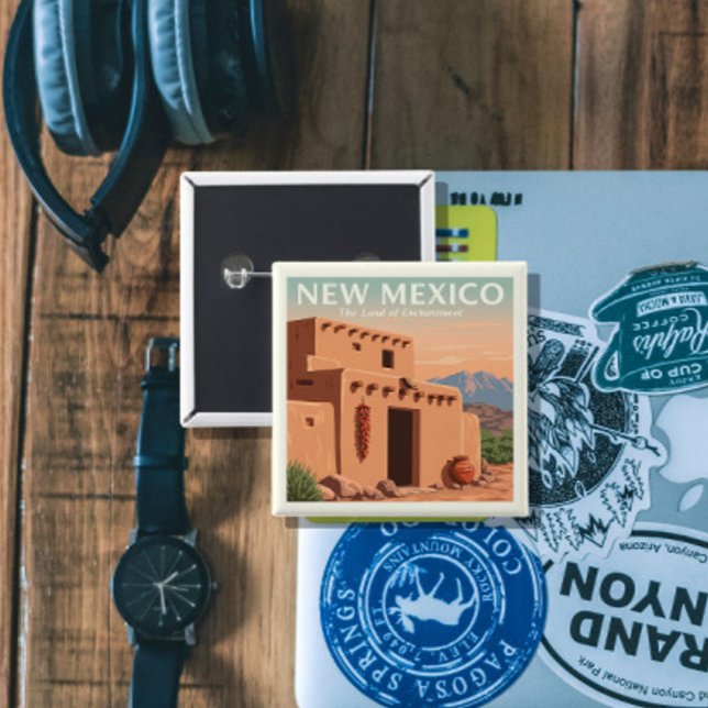 Vintage New Mexico 15 Cm Square Badge (Creator Uploaded)