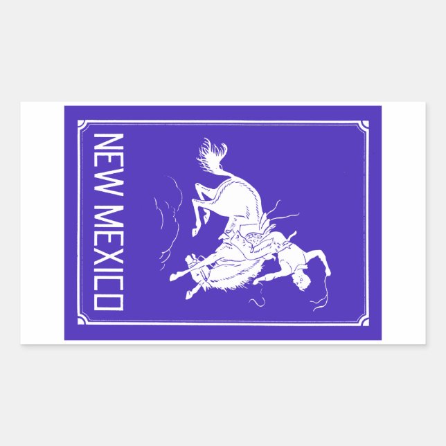 Vintage New Mexico Rectangular Sticker (Front)