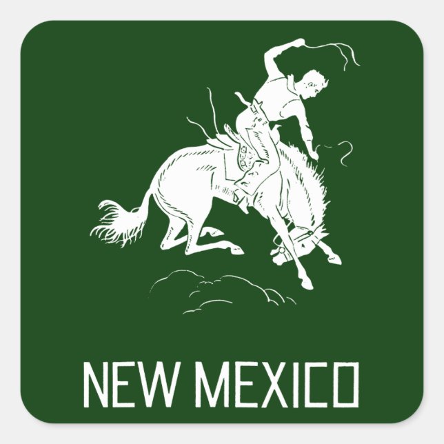 Vintage New Mexico Square Sticker (Front)