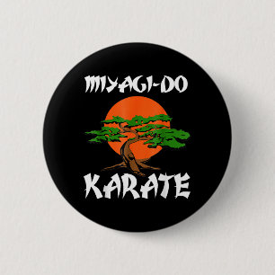 Vintage New Miyagi-Do Karate Cool Bonsai Tree Gift 6 Cm Round Badge