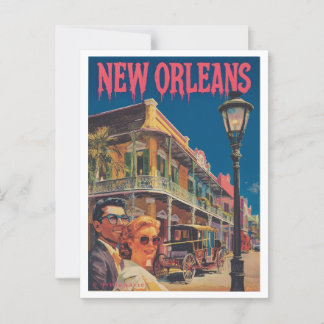 Vintage New Orleans French Quarter Travel Postcard