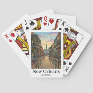 Vintage New Orleans Louisiana French Quarter Playing Cards