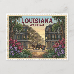 Vintage New Orleans Louisiana French Quarter Postcard