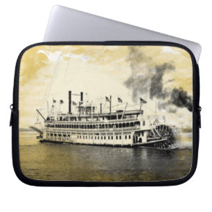 Vintage New Orleans Louisiana Stern Wheeler Laptop Sleeve