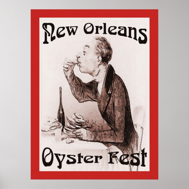 Vintage New Orleans Oyster Festival print (Front)