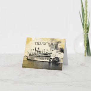 Vintage New Orleans Stern Wheeler Thank You Note Card