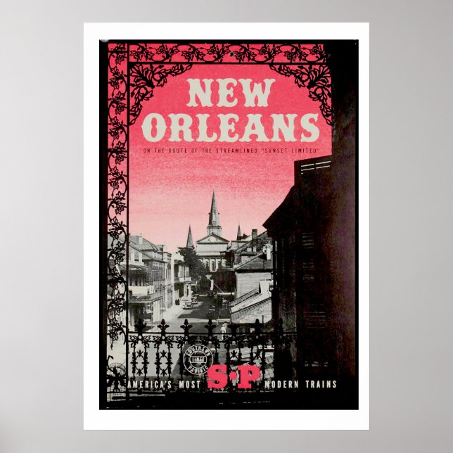 Vintage New Orleans Travel Poster (Front)