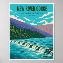 Vintage New River Gorge National Park Travel
