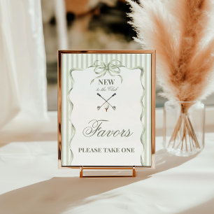 Vintage New to the Club Golf Baby Shower Favour Poster