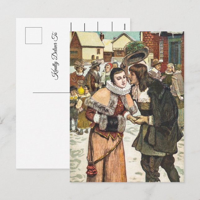 Vintage New Year Celebration Holiday Postcard (Front/Back)