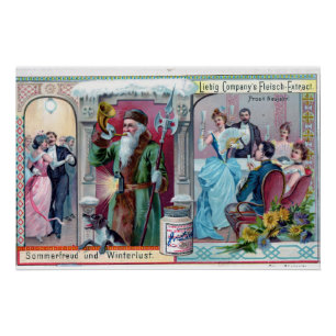 Vintage New Year Celebration: Liebig Advertising Poster