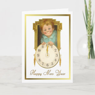 Vintage New Year Holiday Card