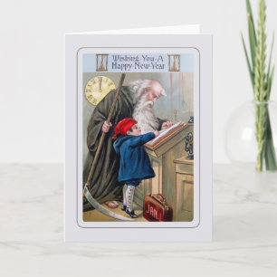 Vintage New Year Holiday Card