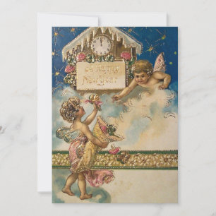 Vintage new year holiday card