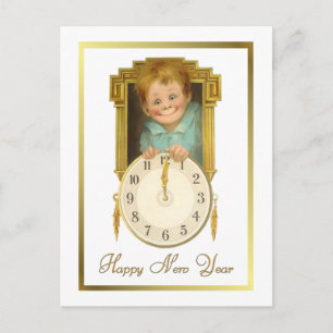 Vintage New Year Holiday Postcard