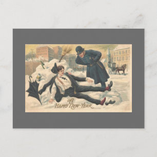 Vintage New Year Holiday Postcard