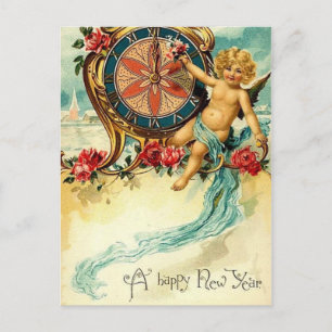 Vintage : New Year - Holiday Postcard