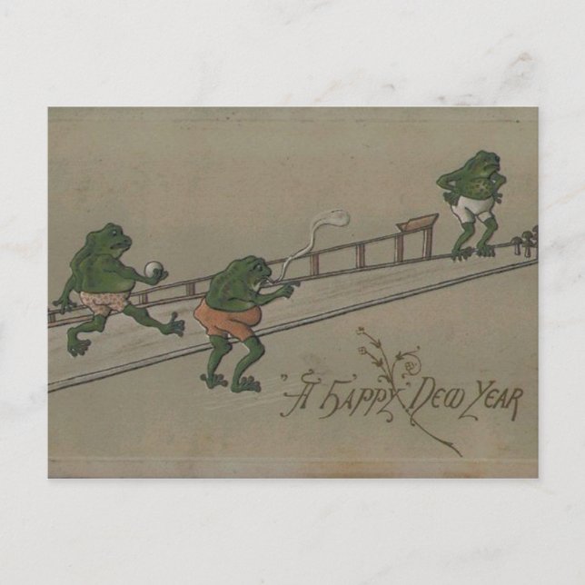 Vintage : New Year - Holiday Postcard (Front)