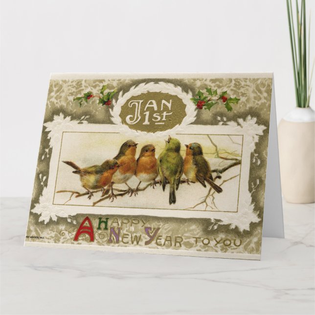 Vintage New Year Postcard (Front)