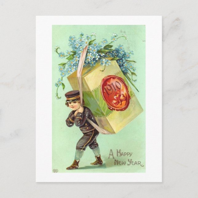 Vintage New Year Postcard (Front)