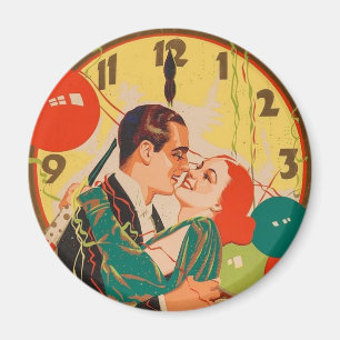 Vintage New Year’s Eve Couple   Magnet