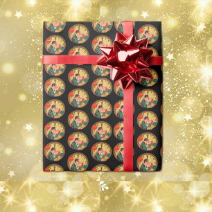 Vintage New Year’s Eve Couple    Wrapping Paper