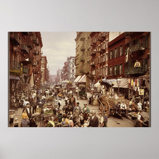 Vintage New York 1890 Poster (Front)