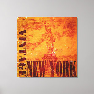 Vintage New York #2 - Wrapped Canvas