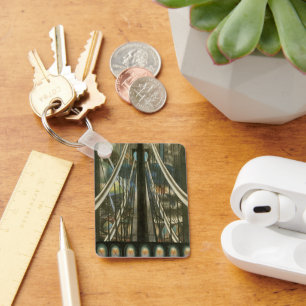 Vintage New York Architecture, Brooklyn Bridge Key Ring