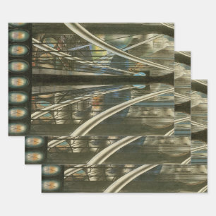 Vintage New York Architecture, Brooklyn Bridge Wrapping Paper Sheet
