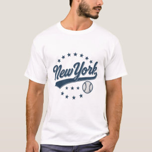 Vintage New York Baseball Script Logo – Retro T-Shirt
