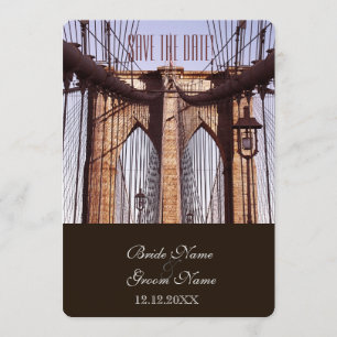 Vintage New York Brooklyn Bridge Invitation