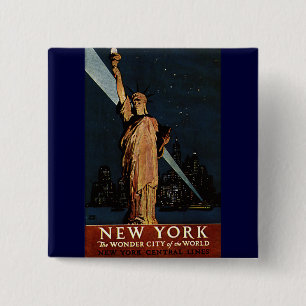 Vintage New York City 15 Cm Square Badge