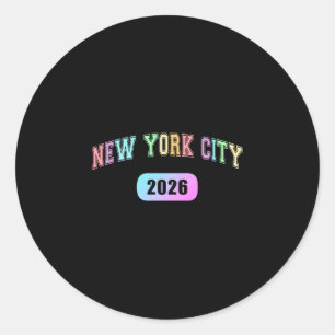 Vintage new york city 2026 vacay travel vacation classic round sticker