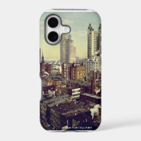 Vintage New York City America skyscrapers