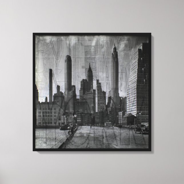 Vintage New York City Canvas Print (Front)