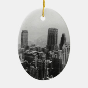 Vintage New York City Ceramic Tree Decoration