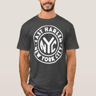 Vintage New York City Circle East Harlem White T-Shirt