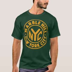 Vintage New York City Circle Marble Hill Gold T-Shirt