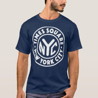 Vintage New York City Circle Times Square White T-Shirt