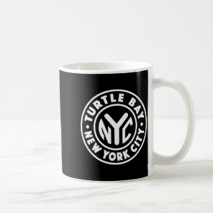 Vintage New York City Circle Turtle Bay White Coffee Mug