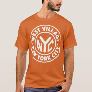 Vintage New York City Circle West Village White T-Shirt