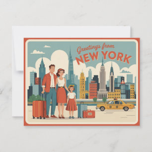 Vintage New York City Greeting from Postcard