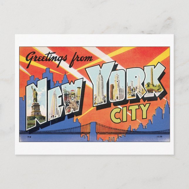 Vintage New York City Postcard (Front)