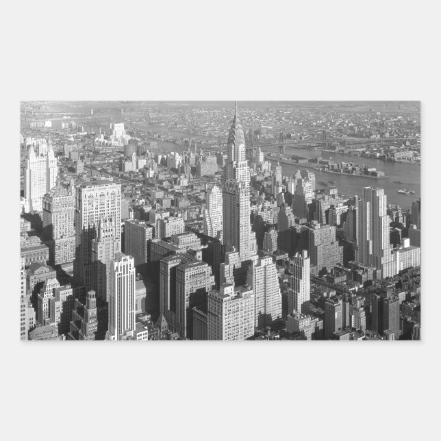Vintage New York City Rectangular Sticker (Front)